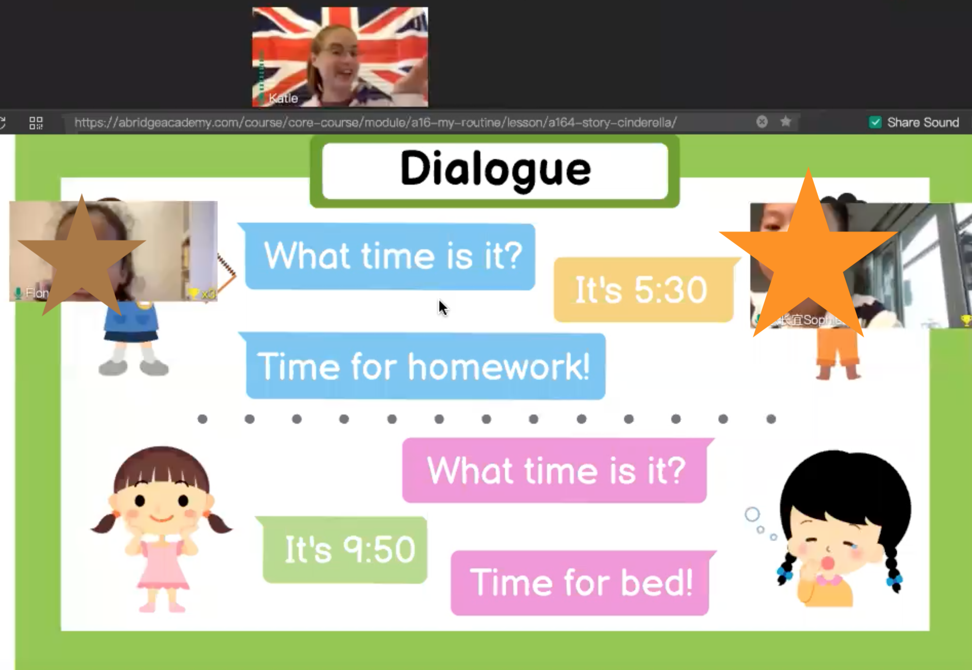 You can move students' faces on top of the slides